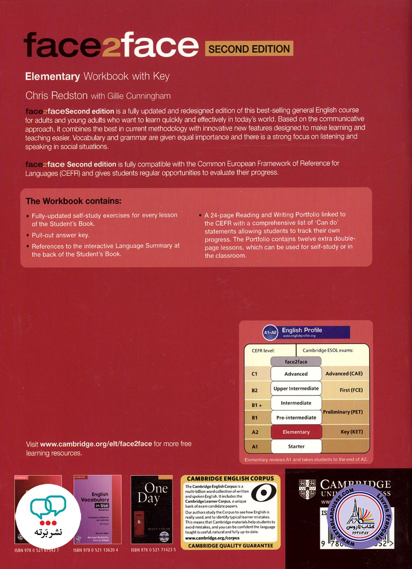 کتاب انگلیسی فیس تو فیس face 2 face Elementary A1 A2 2nd Edition
