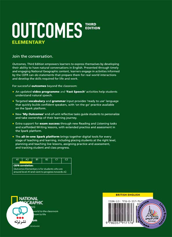 کتاب انگلیسی Outcomes Elementary A2 3rd edition