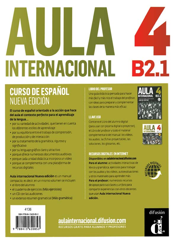 کتاب اسپانیایی آئولا Aula Internacional Nueva edition 4 B2.1